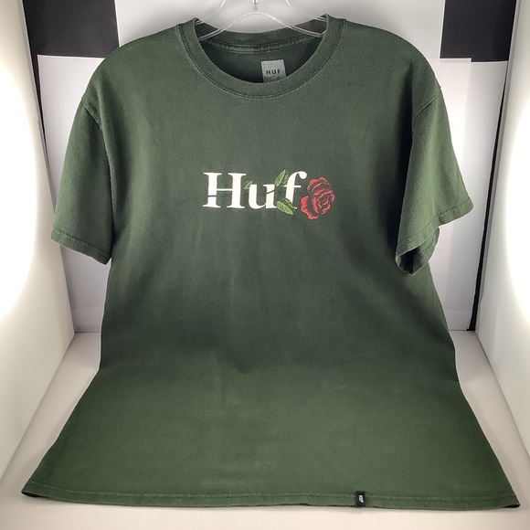 Huf Mens Green Graphic Tee Shirt M - Picture 4 of 7